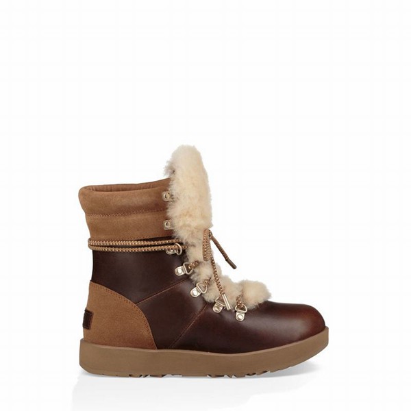 Brown UGG Viki Wp Boots For Women | UK 00209
